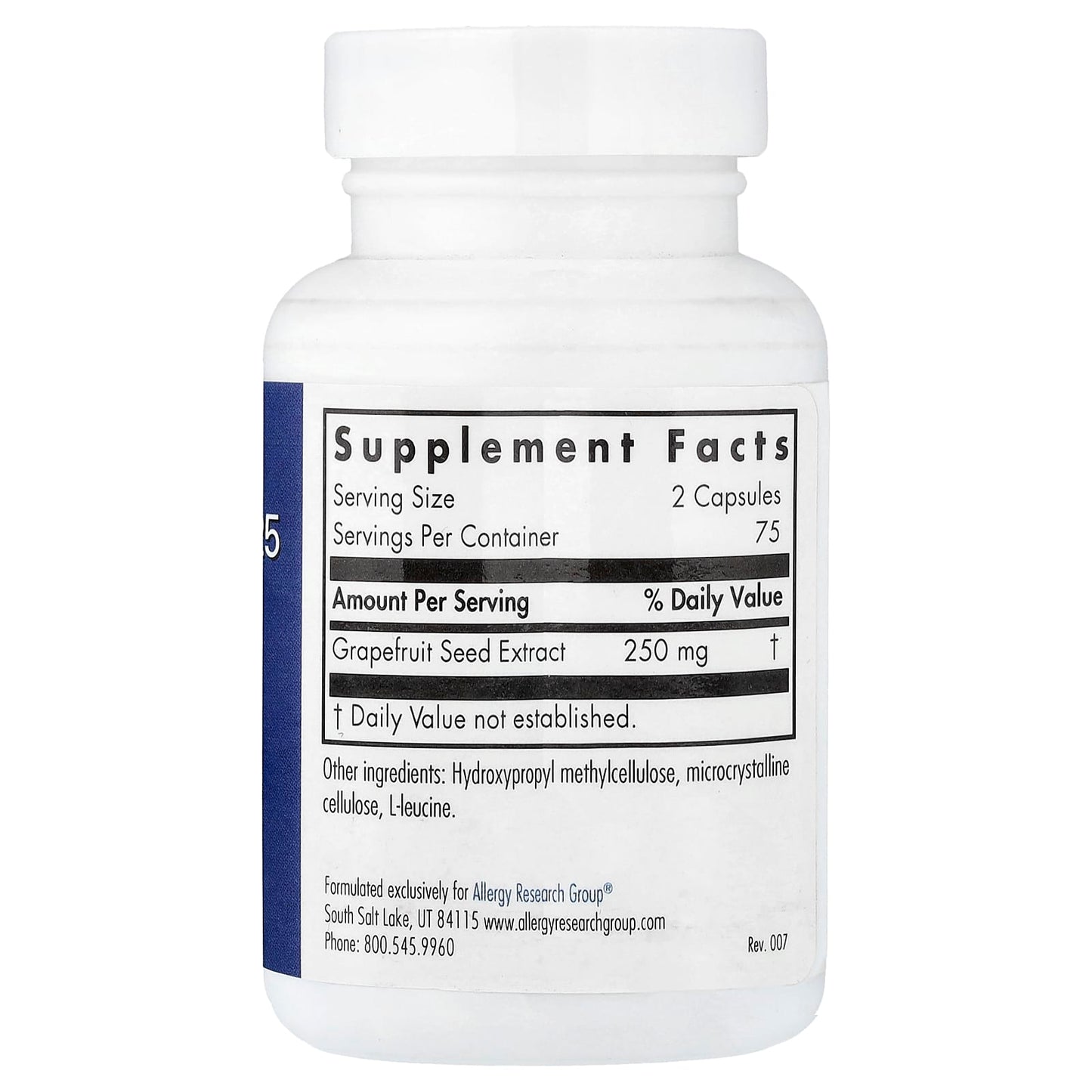 Allergy Research Group, ParaMicrocidin 125 Grapefruit Seed Extract, 150 Capsules UPC 713947700406 | HiLife Vitamins