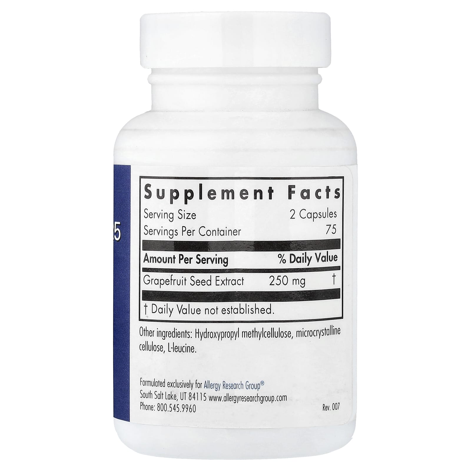 Allergy Research Group, ParaMicrocidin 125 Grapefruit Seed Extract, 150 Capsules UPC 713947700406 | HiLife Vitamins
