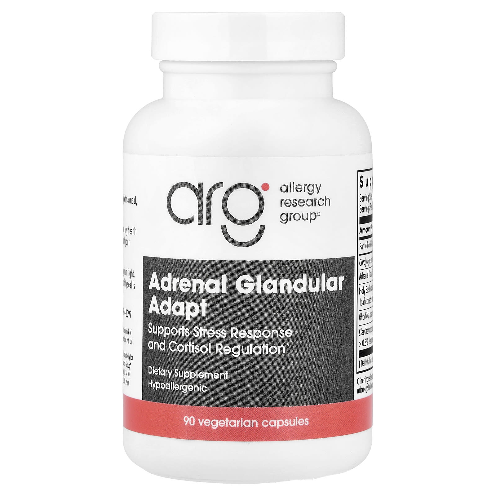 Allergy Research Group, Adrenal Glandular Adapt, 90 Vegetarian Capsules UPC 713947704817 | Hilife Vitamins