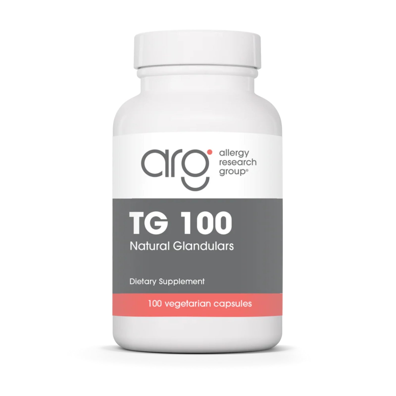 Allergy Research Group, TG 100, Natural Glandulars, 100 Vegetarian Capsules UPC 713947718005 | Hilife Vitamins