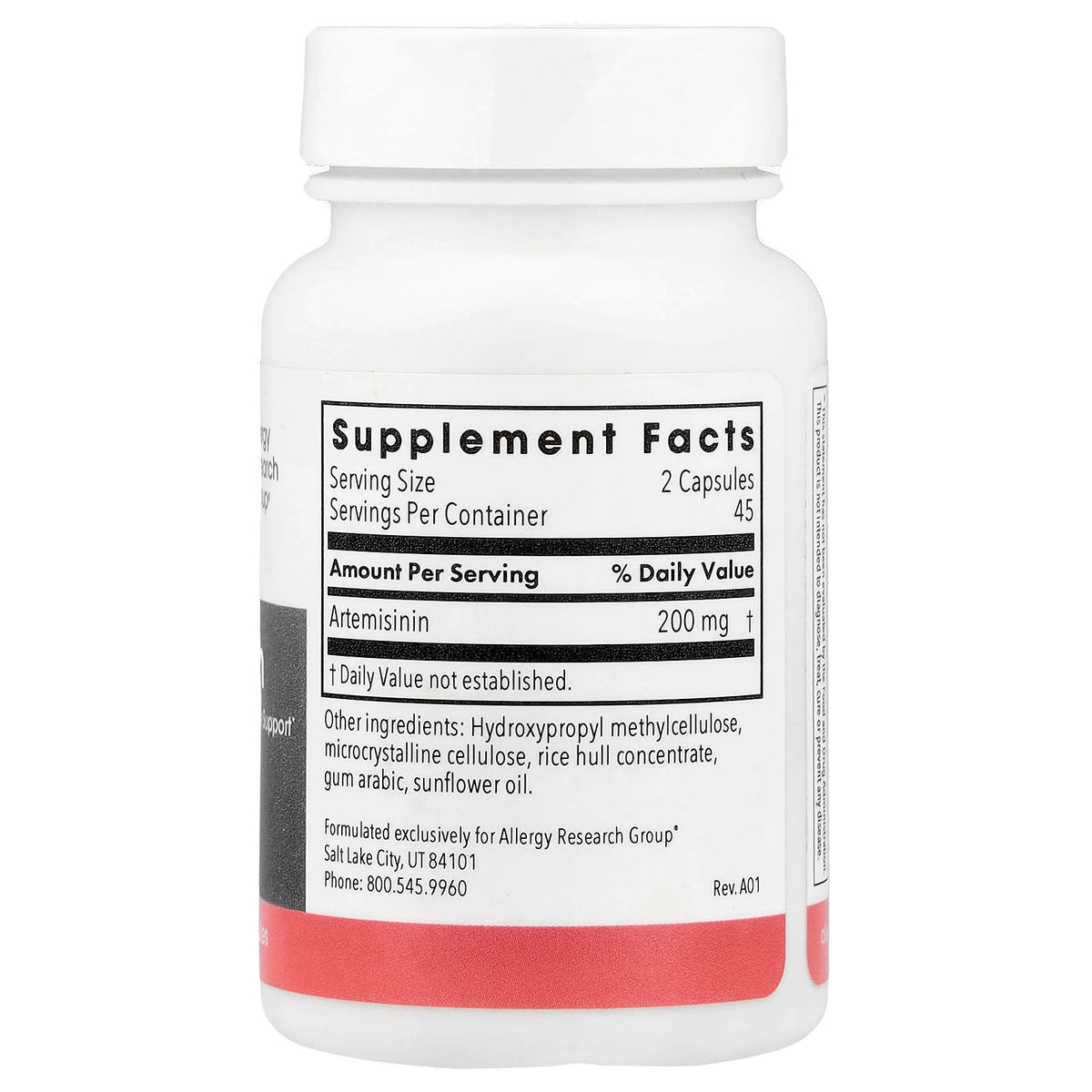 Allergy Research Group, Artemisinin, 90 Vegetarian Capsules UPC 713947721609 | Hilife Vitamins