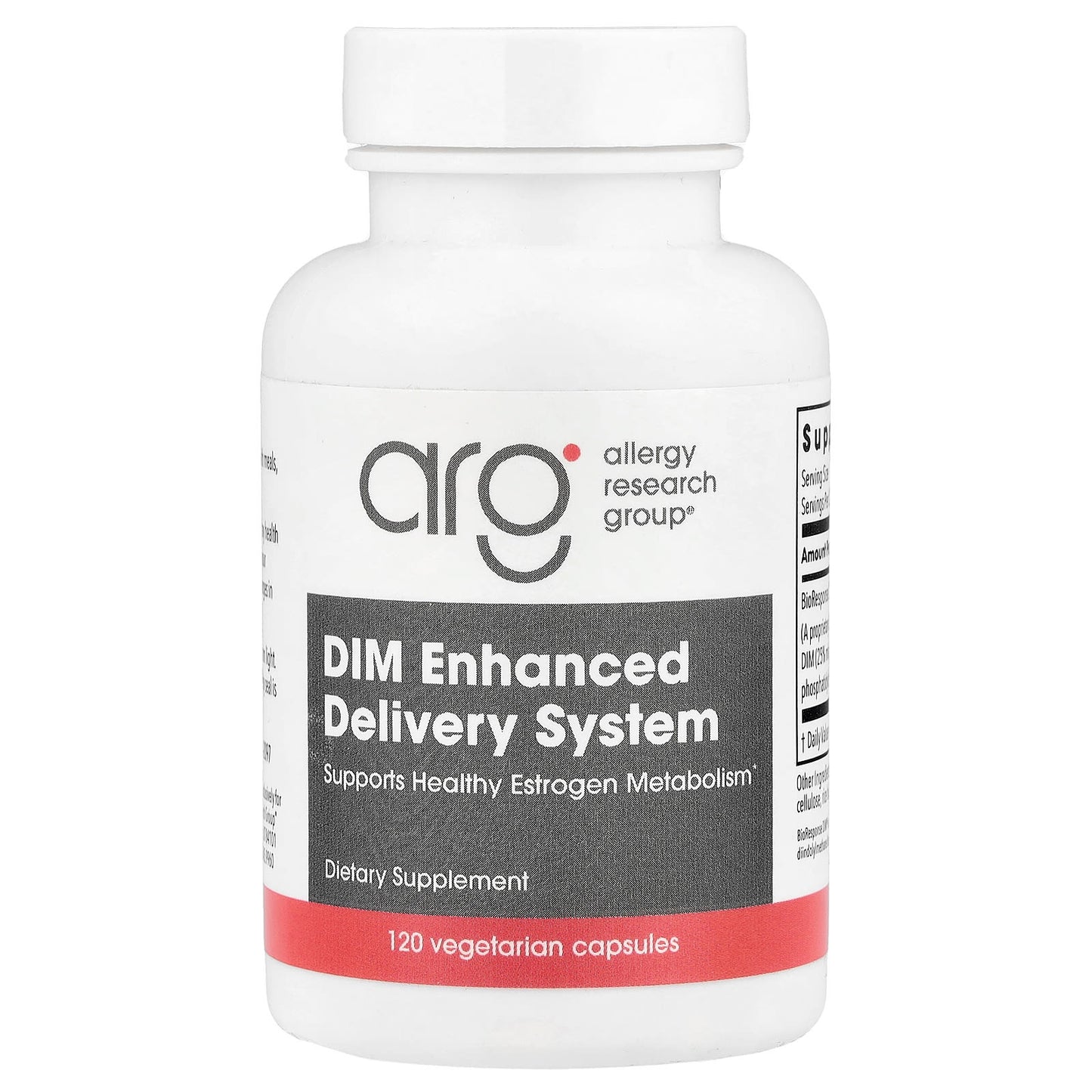 Allergy Research Group, DIM Enhanced Delivery System, 120 Vegetarian Capsules UPC 713947741409 | HiLife Vitamins