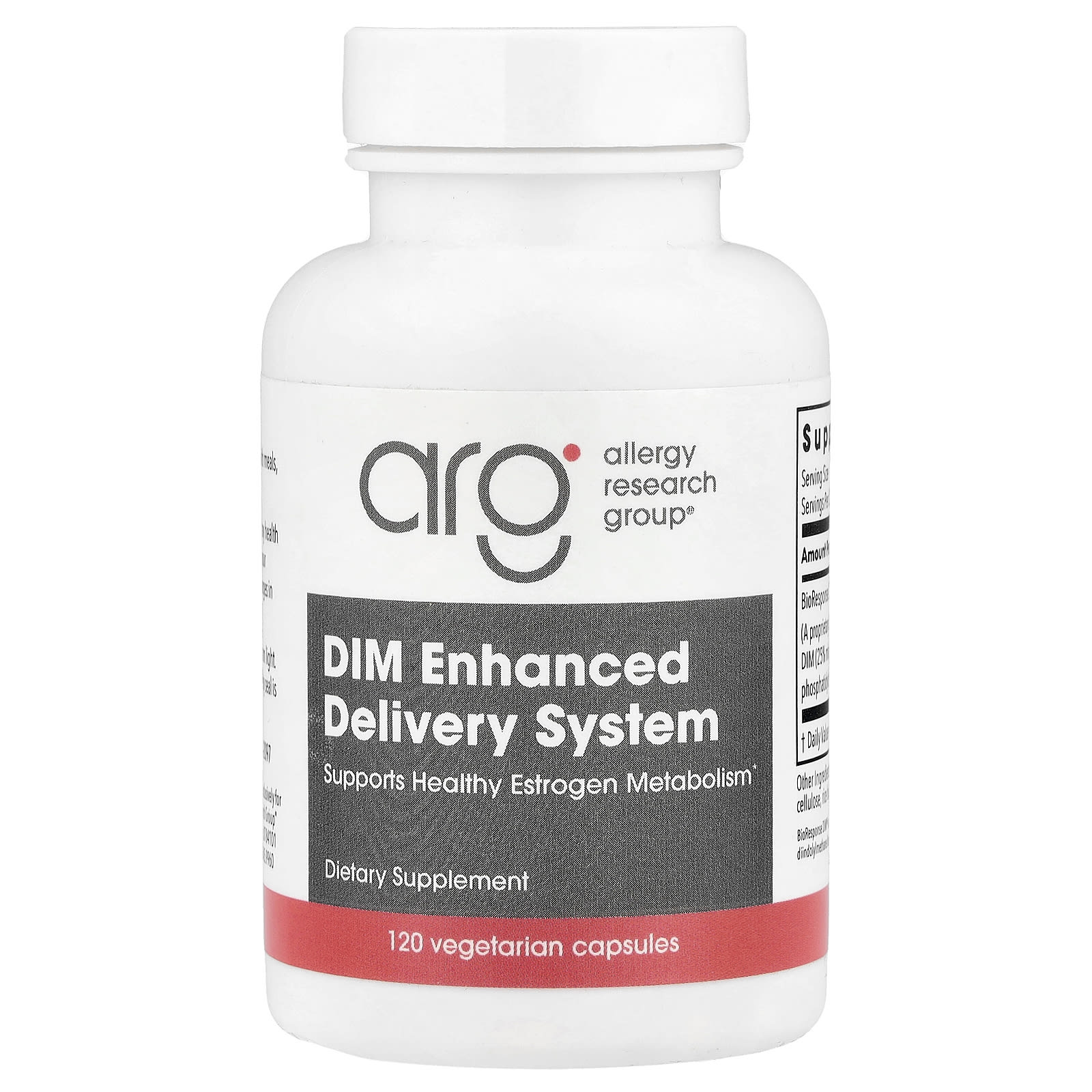 Allergy Research Group, DIM Enhanced Delivery System, 120 Vegetarian Capsules UPC 713947741409 | HiLife Vitamins