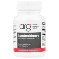 Allergy Research Group, Lumbrokinase, 30 Delayed-Release Vegetarian Capsules UPC 713947748705 | HiLife Vitamins