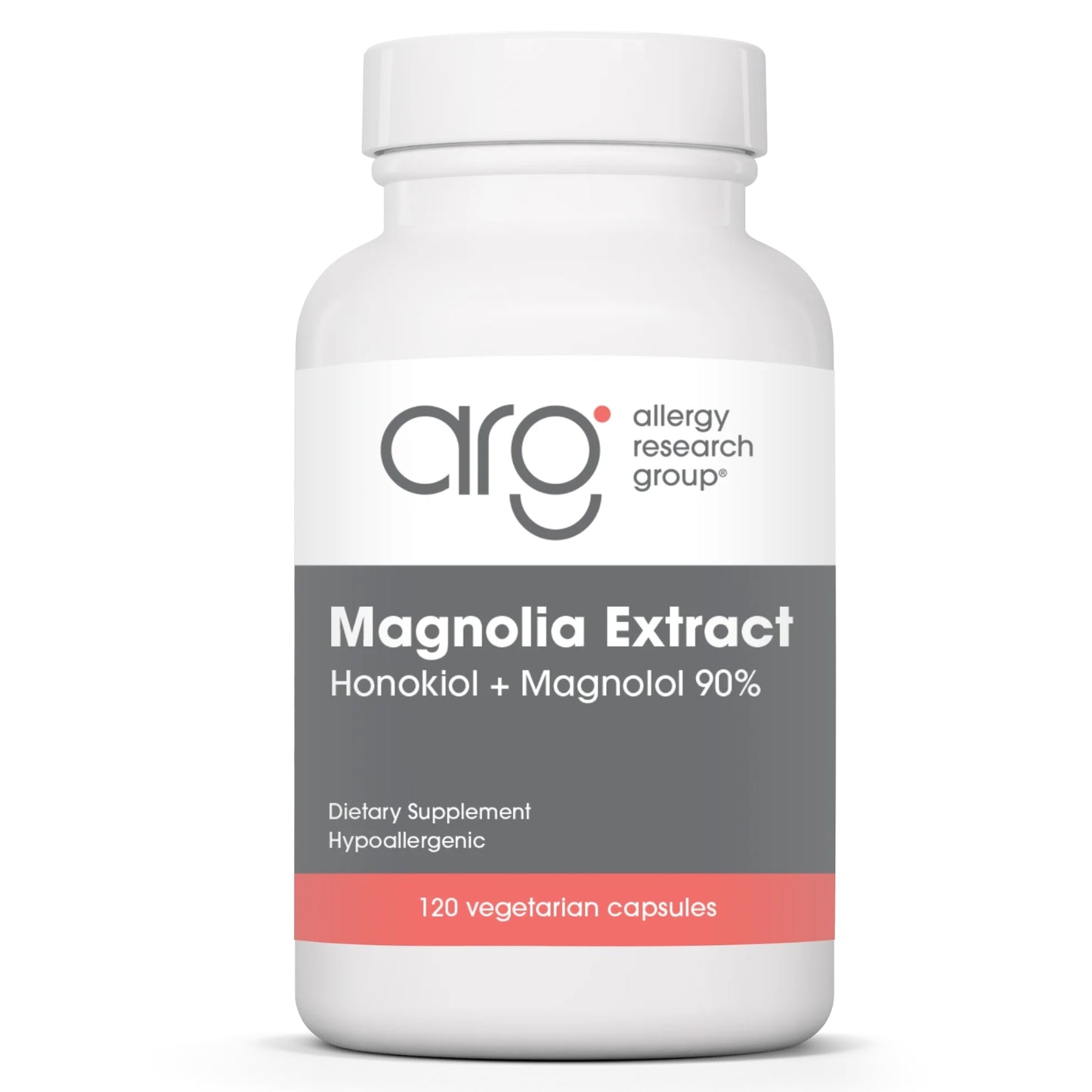 Allergy Research Group, Magnolia Extract, Honokiol + Magnolol 90%, 120 Vegetarian Capsules UPC 713947763906 | HiLife Vitamins
