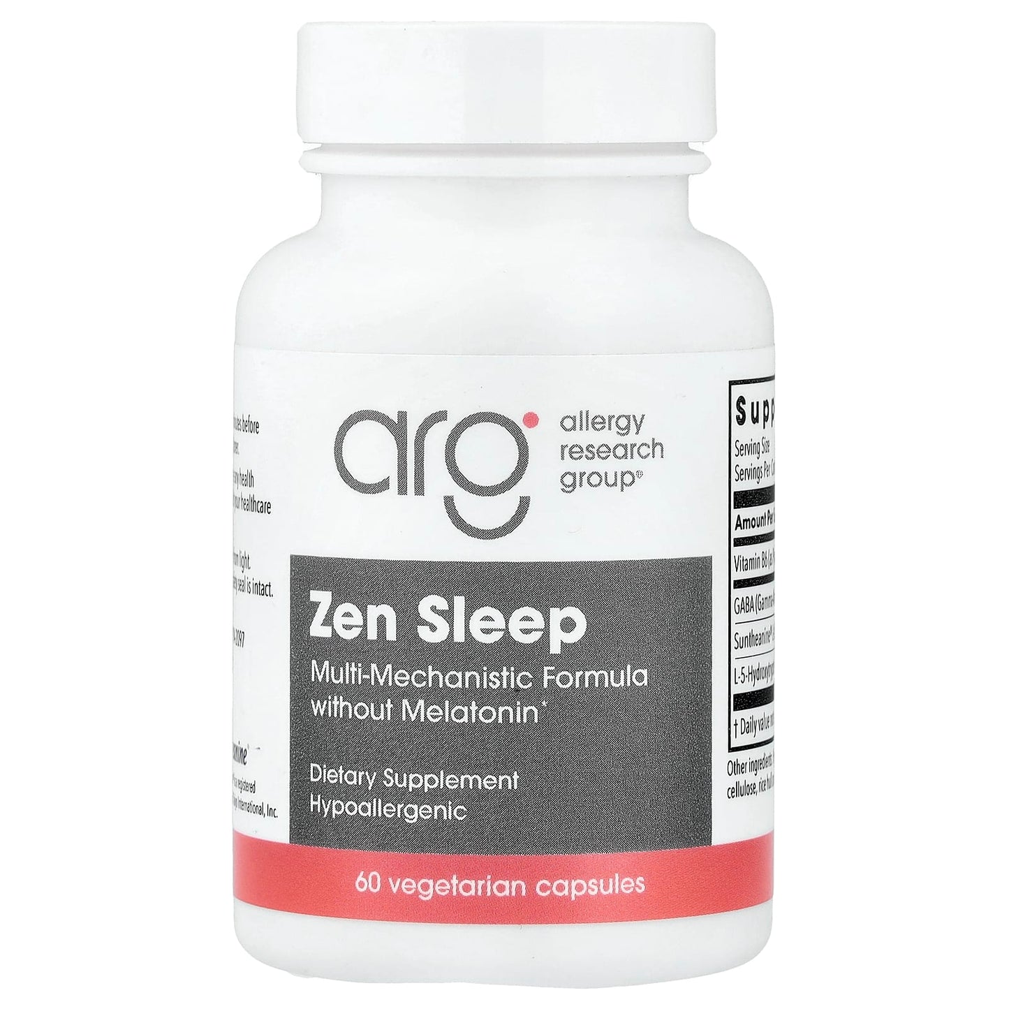 Allergy Research Group, Zen Sleep, 60 Vegetarian Capsules UPC 713947773608 | HiLife Vitamins