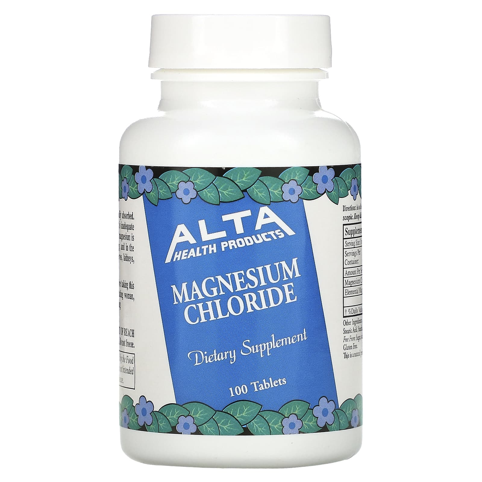 Alta Health Products, Magnesium Chloride, 100 Tablets UPC 076920000604 | HiLife Vitamins