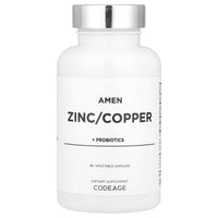 Amen, Amen, Zinc/Copper + Probiotics, 90 Vegetable Capsules UPC 853919008700 | HiLife Vitamins