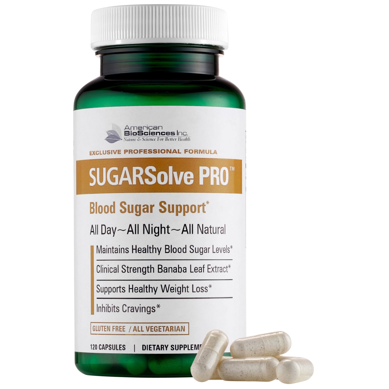 American BioSciences, SUGARSolve PRO®, 120 Capsules UPC 678226132203 | HiLife Vitamins