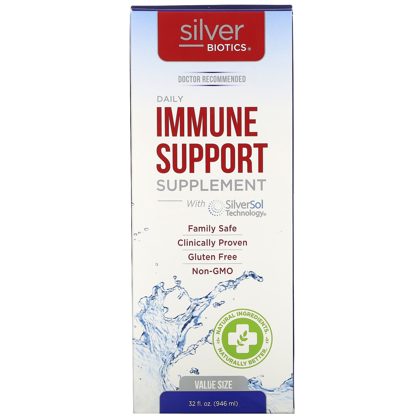American Biotech Labs, Silver Biotics, Daily Liquid Immune Support, 32 fl oz UPC 831060001320 | Hilife Vitamins