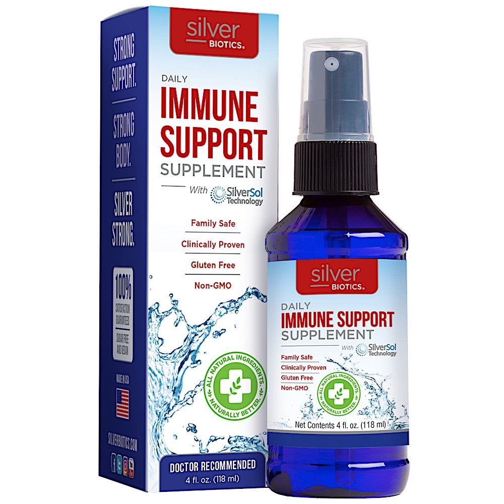 American Biotech Labs, Silver Biotics, Daily Liquid Immune Support, 4 fl oz Spray UPC 831060001481 | Hilife Vitamins