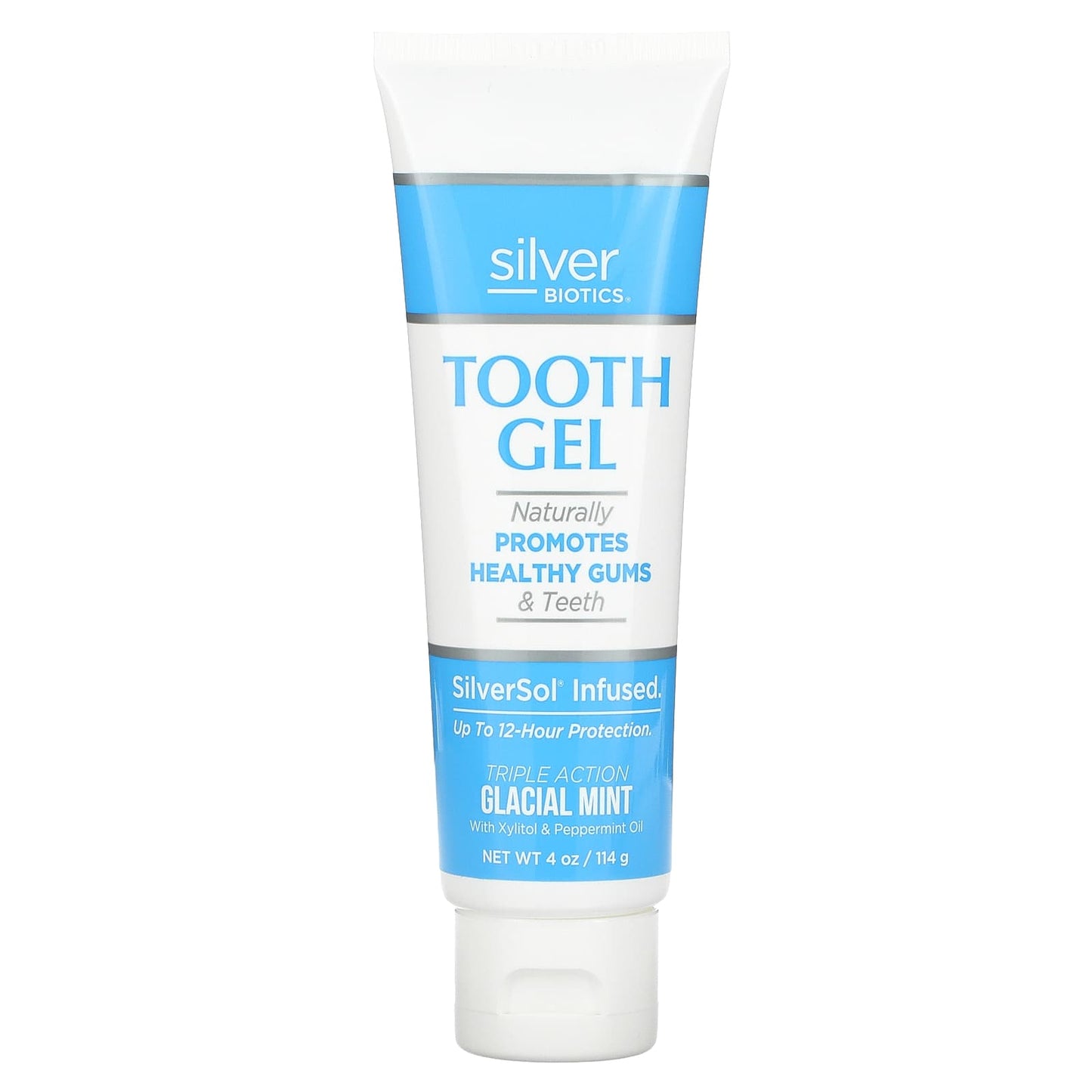 American Biotech Labs, Silver Biotics, Tooth Gel, Glacial Mint, 4 oz UPC 831060002440 | Hilife Vitamins