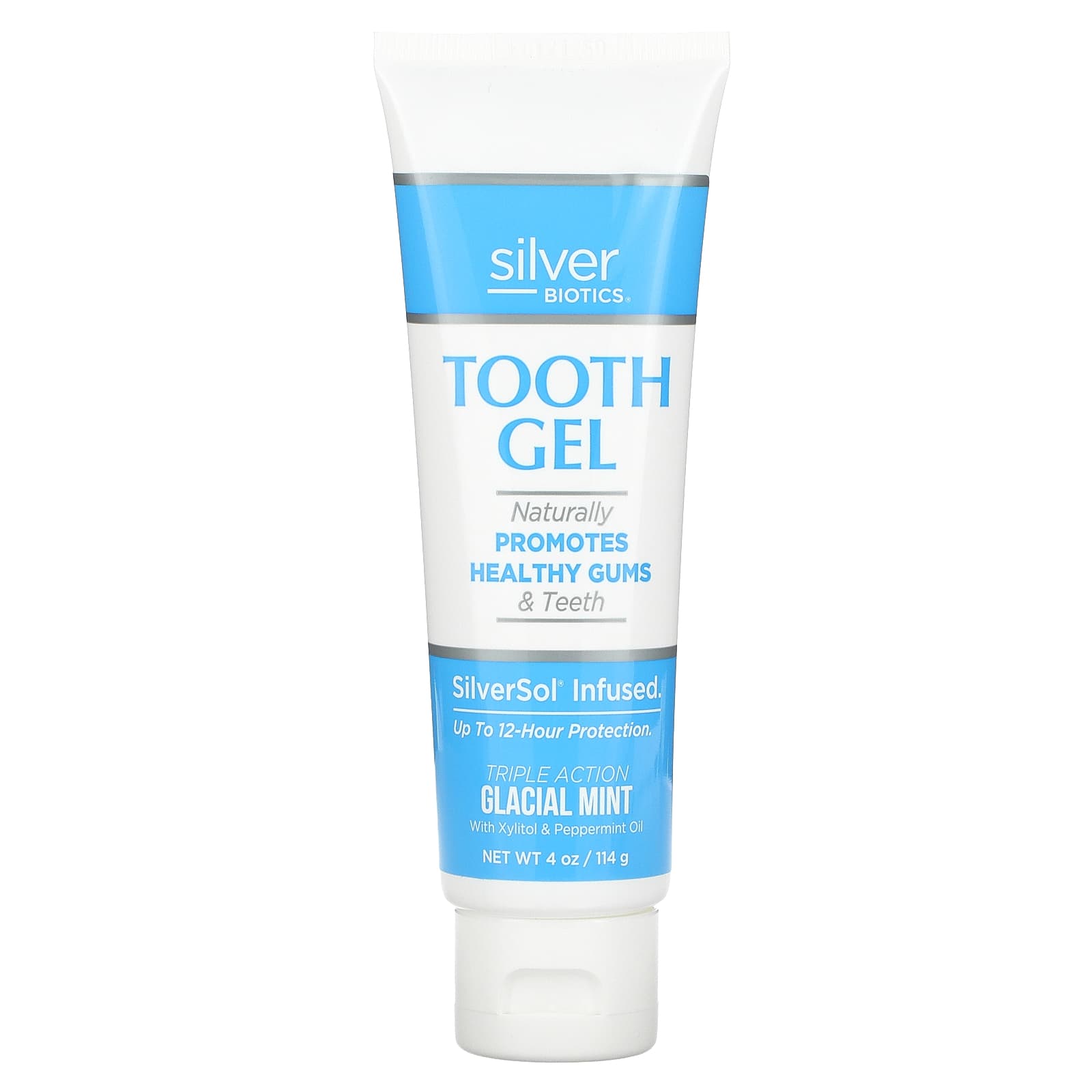 American Biotech Labs, Silver Biotics, Tooth Gel, Glacial Mint, 4 oz UPC 831060002440 | Hilife Vitamins