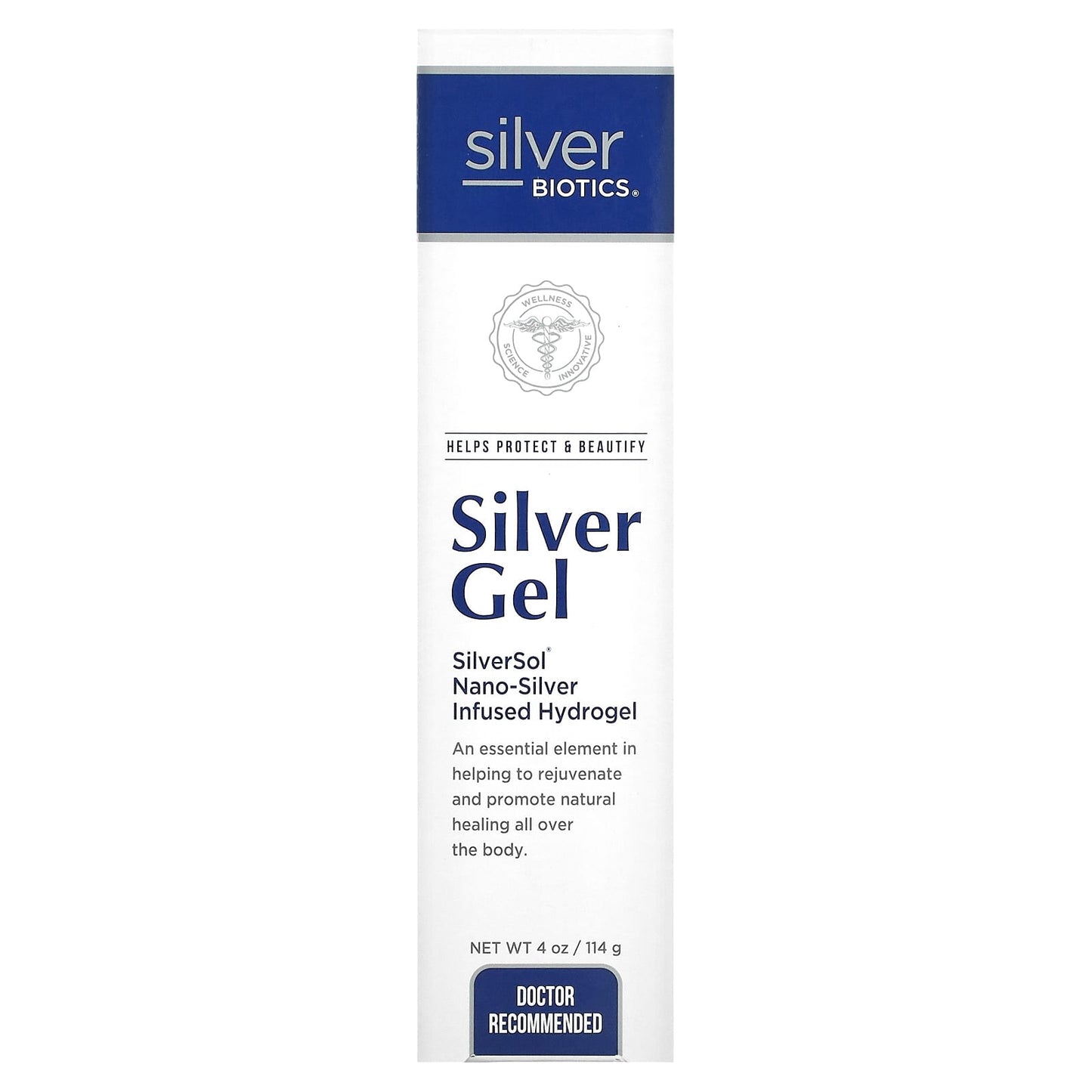 American Biotech Labs, Silver Biotics, Silver Gel, Ultimate Skin & Body Care, 4 oz UPC 831060004246 | Hilife Vitamins