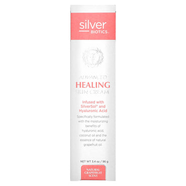 American Biotech Labs, Silver Biotics, Advanced Healing Skin Cream, Natural Grapefruit Scent, 3.4 Oz UPC 831060004666
