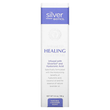 American Biotech Labs, Silver Biotics, Advanced Healing Skin Cream Lavender Scented, 3.4 oz UPC 831060004758