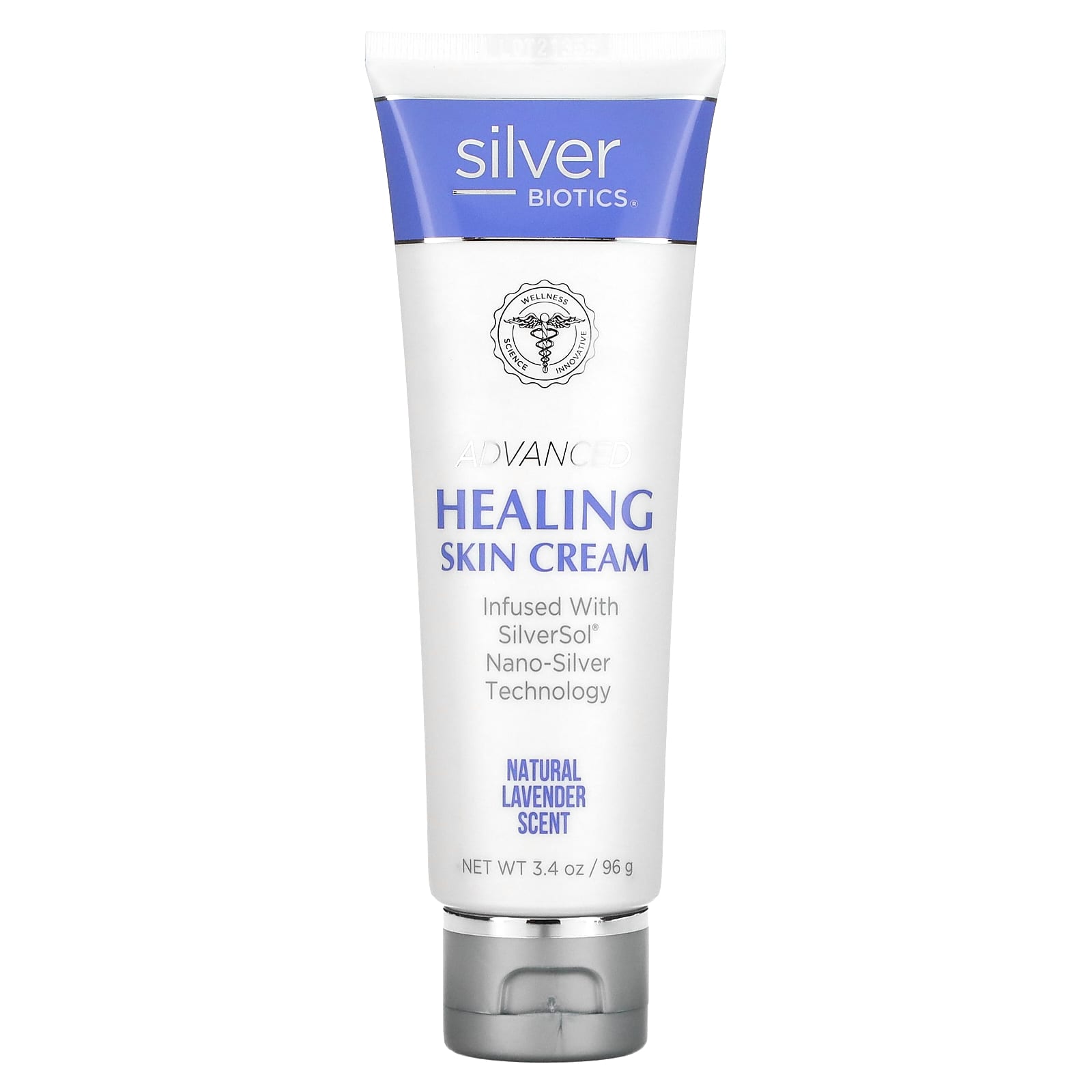 American Biotech Labs, Silver Biotics, Advanced Healing Skin Cream Lavender Scented, 3.4 oz UPC 831060004758