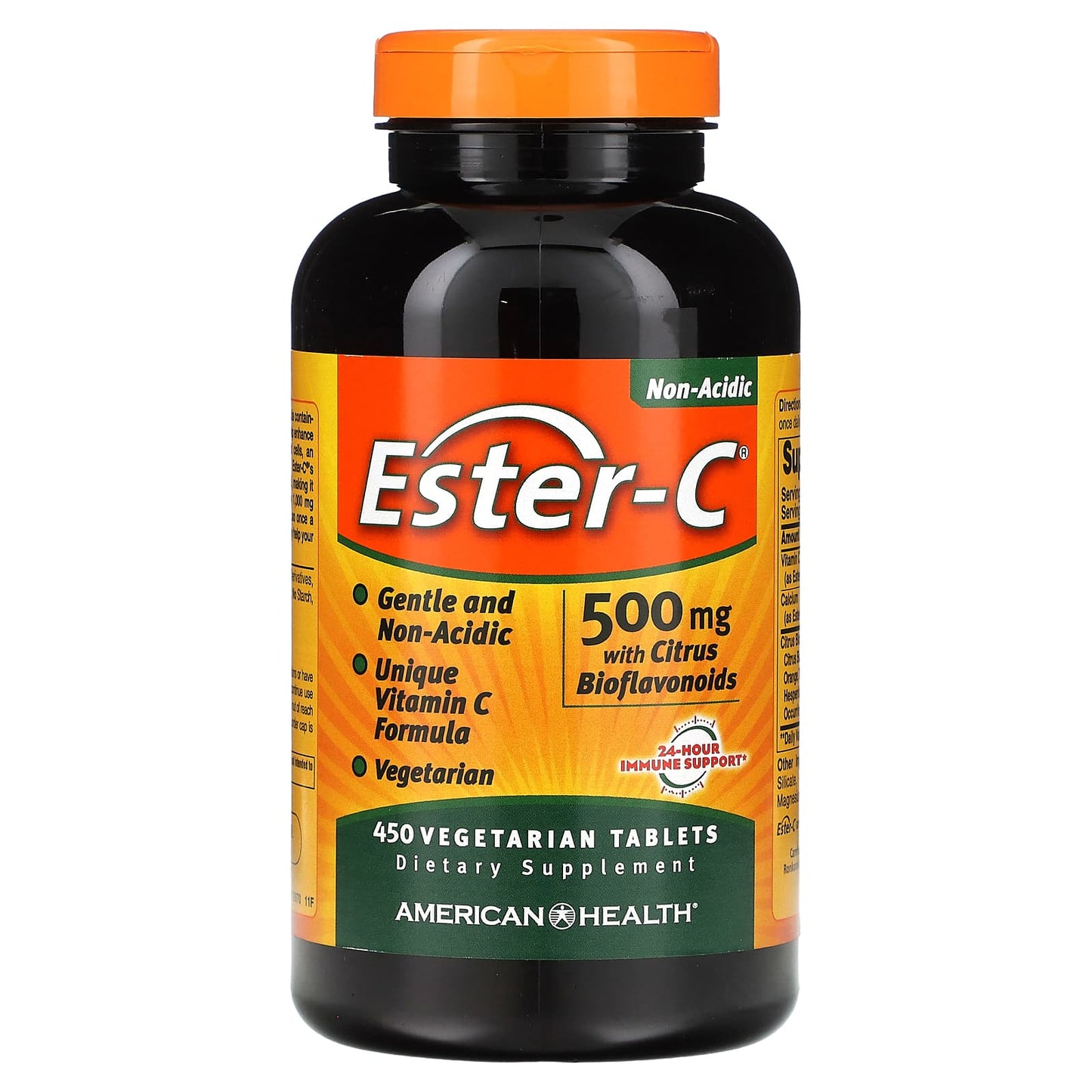 American Health, Ester-C w/Citrus Bioflavonoids 500mg, 450 Tab Vegi Tablets UPC 076630169561 | Hilife Vitamins
