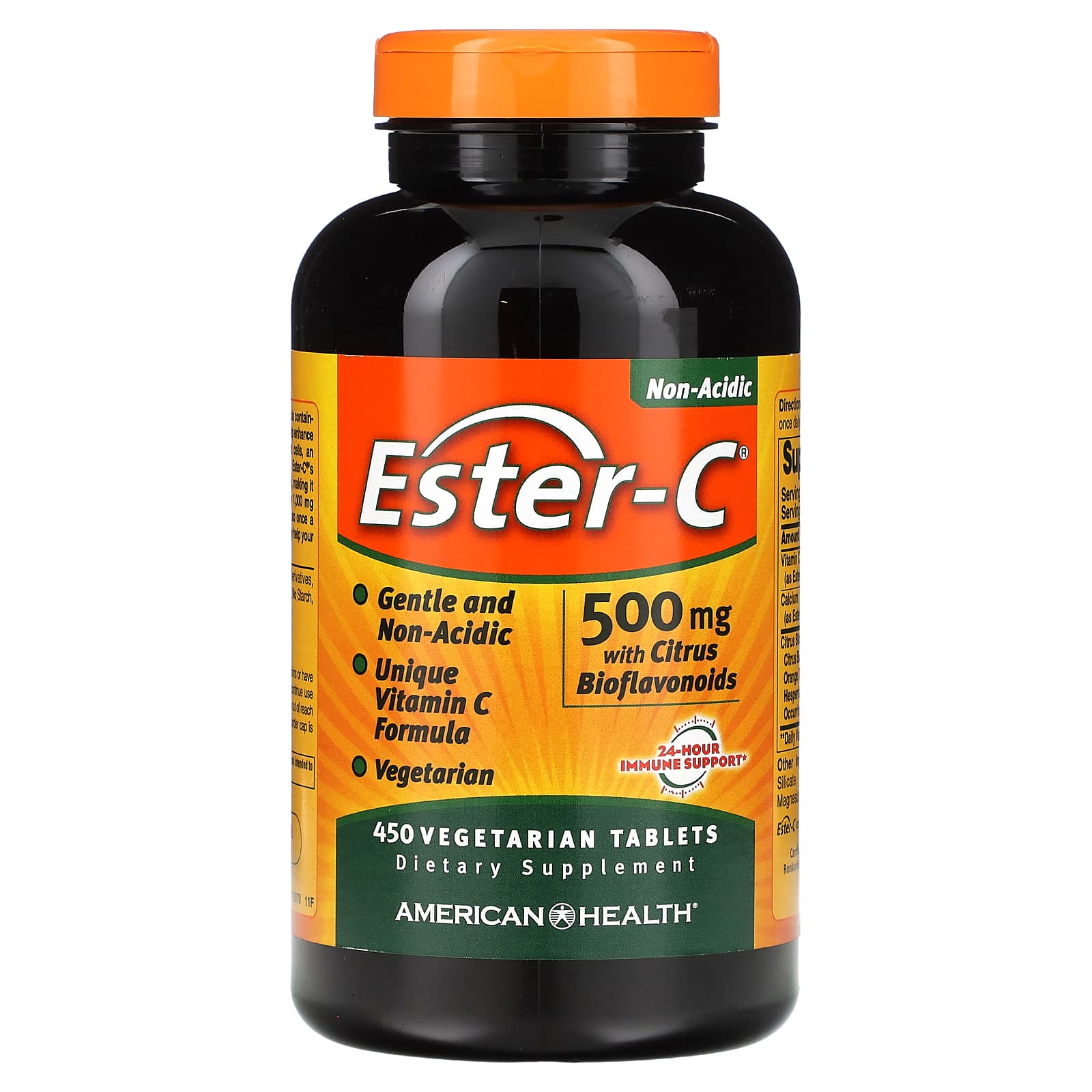 American Health, Ester-C w/Citrus Bioflavonoids 500mg, 450 Tab Vegi Tablets UPC 076630169561 | Hilife Vitamins