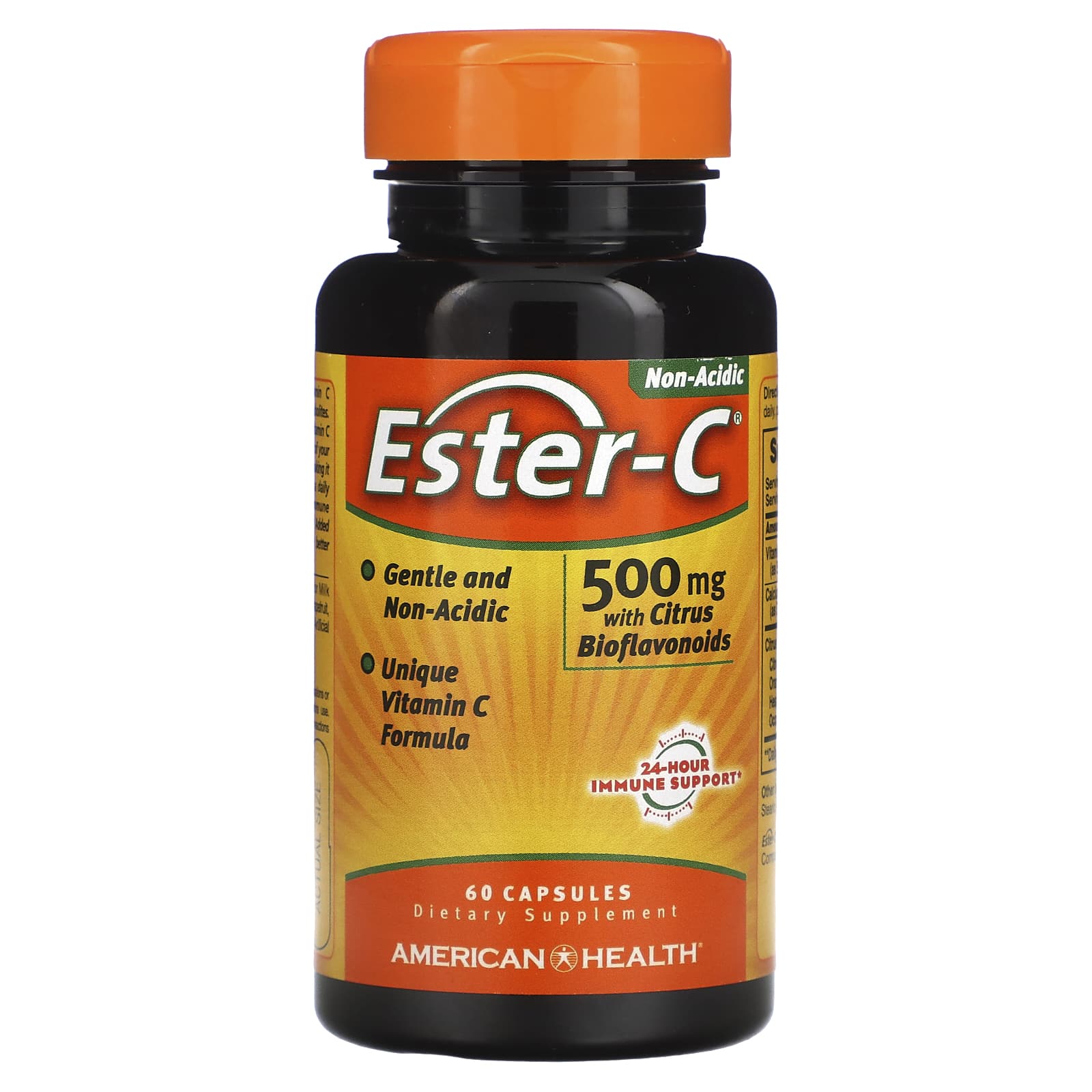 American Health, Ester-C w/Citrus Bioflavonoids 500mg, 60 Capsules UPC 076630169608 | Hilife Vitamins