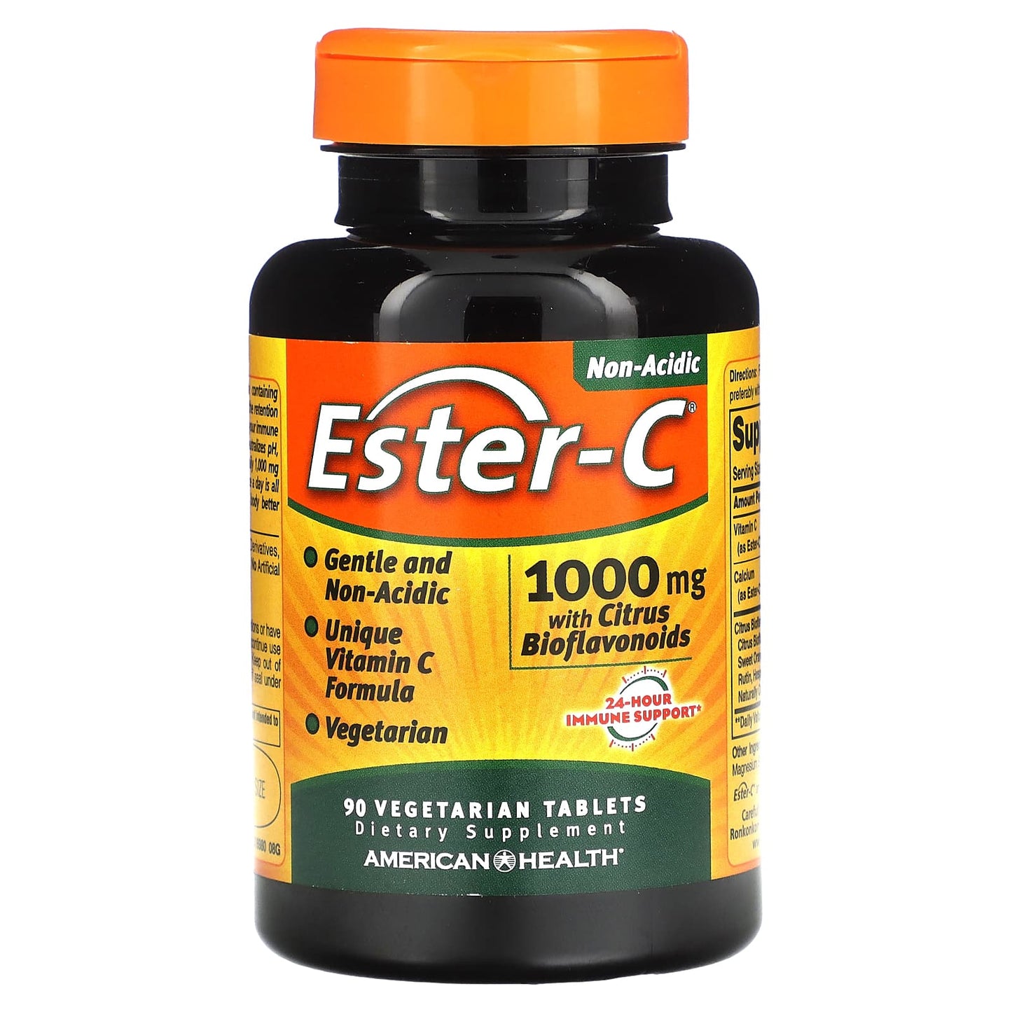 American Health, Ester-C w/Citrus Bioflavonoids 1000mg, 90 Tab Vegi Tablets UPC 076630169813 | Hilife Vitamins