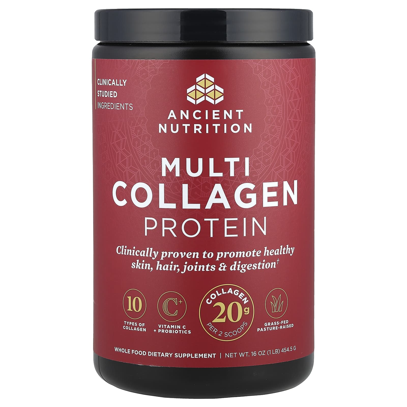 Ancient Nutrition, Multi Collagen Protein Powder, 16 oz (454.5 g) UPC 858109006115 | Hilife Vitamins