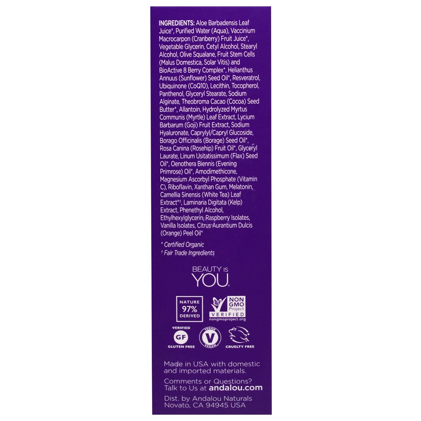 Andalou Naturals, Revitalize Serum, Age Defying, 1.1 fl oz (32 ml) UPC 859975002331 | Hilife Vitamins