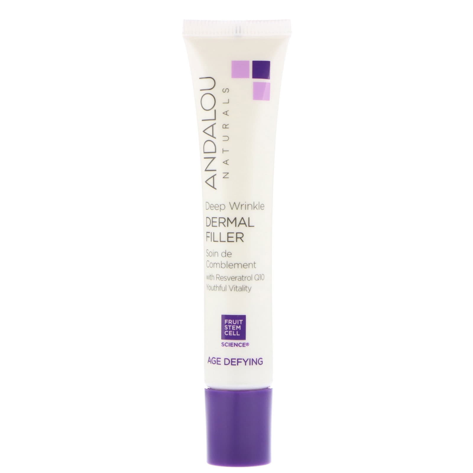Andalou Naturals, Deep Wrinkle Dermal Filler, Age Defying, 0.6 fl oz (18 ml) UPC 859975002355 | Hilife Vitamins