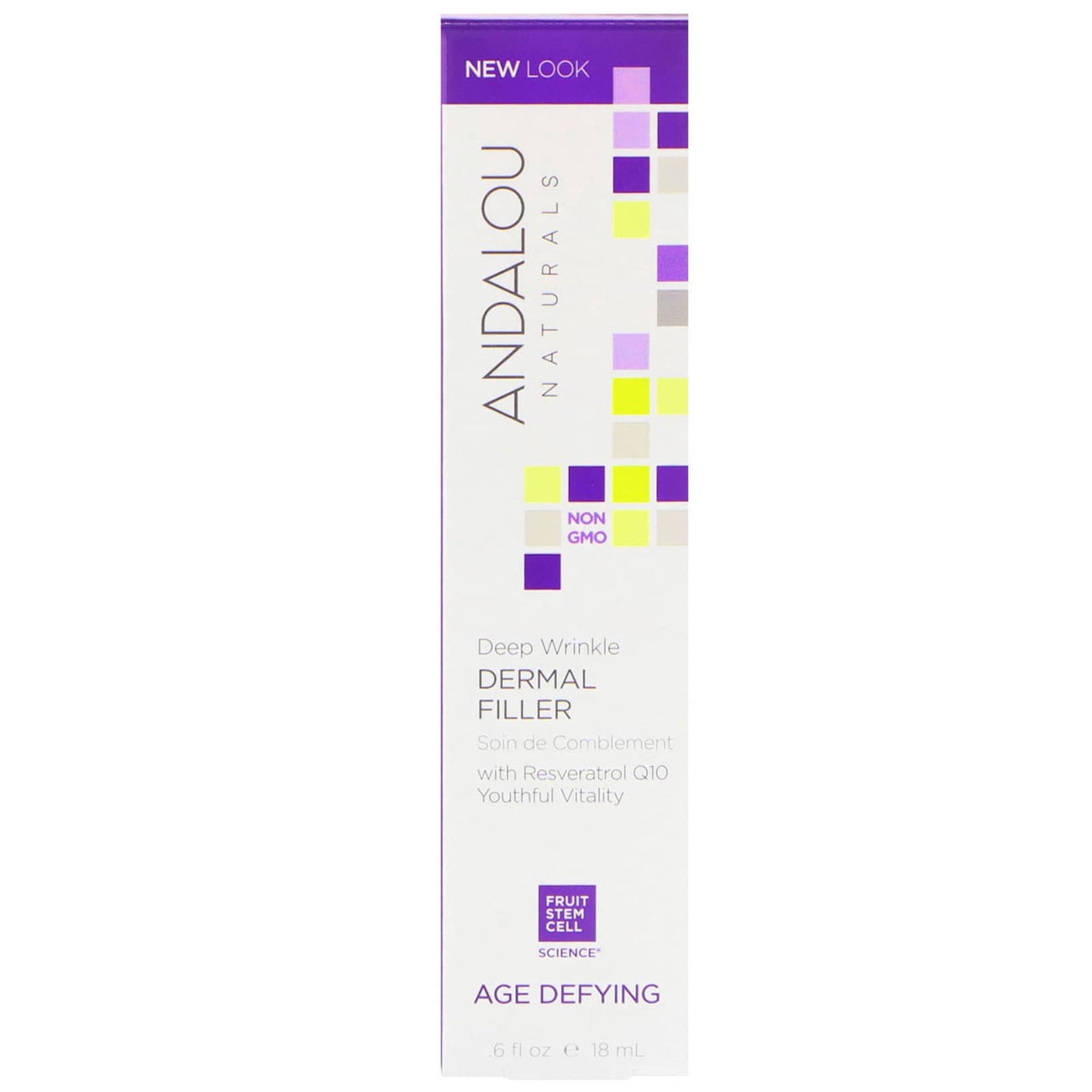 Andalou Naturals, Deep Wrinkle Dermal Filler, Age Defying, 0.6 fl oz (18 ml) UPC 859975002355 | Hilife Vitamins