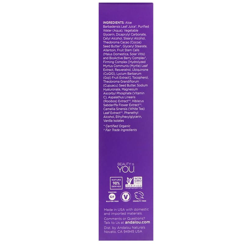 Andalou Naturals, Deep Wrinkle Dermal Filler, Age Defying, 0.6 fl oz (18 ml) UPC 859975002355 | Hilife Vitamins