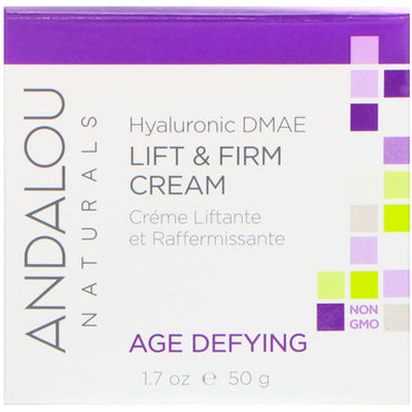 Andalou Naturals, Lift & Firm Cream, Hyaluronic DMAE, Age Defying, 1.7 Oz UPC 859975002492 | Hilife Vitamins