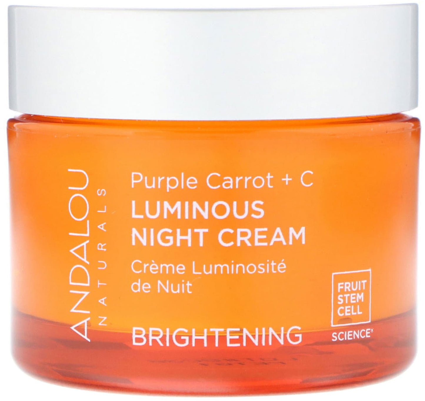 Andalou Naturals, Luminous Night Cream, Purple Carrot + C, Brightening, 1.7 fl oz (50 ml) UPC 859975002508 | Hilife Vitamins