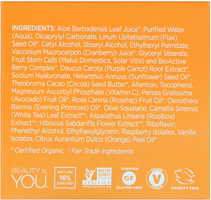 Andalou Naturals, Luminous Night Cream, Purple Carrot + C, Brightening, 1.7 fl oz (50 ml) UPC 859975002508 | Hilife Vitamins