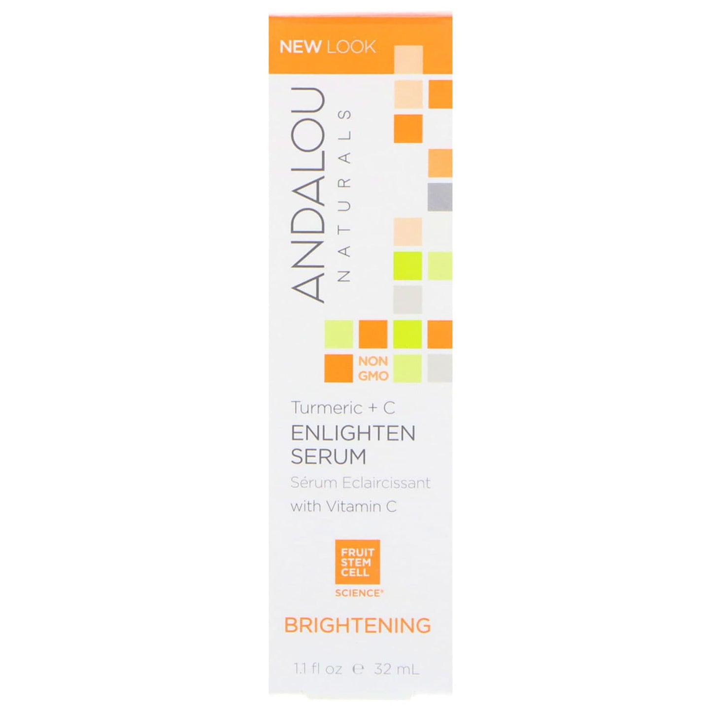 Andalou Naturals, Enlighten Serum, Turmeric + C, Brightening, 1.1 fl oz (32 ml) UPC 859975002546 | Hilife Vitamins