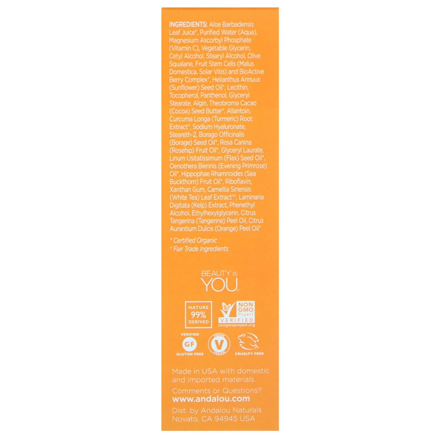 Andalou Naturals, Enlighten Serum, Turmeric + C, Brightening, 1.1 fl oz (32 ml) UPC 859975002546 | Hilife Vitamins