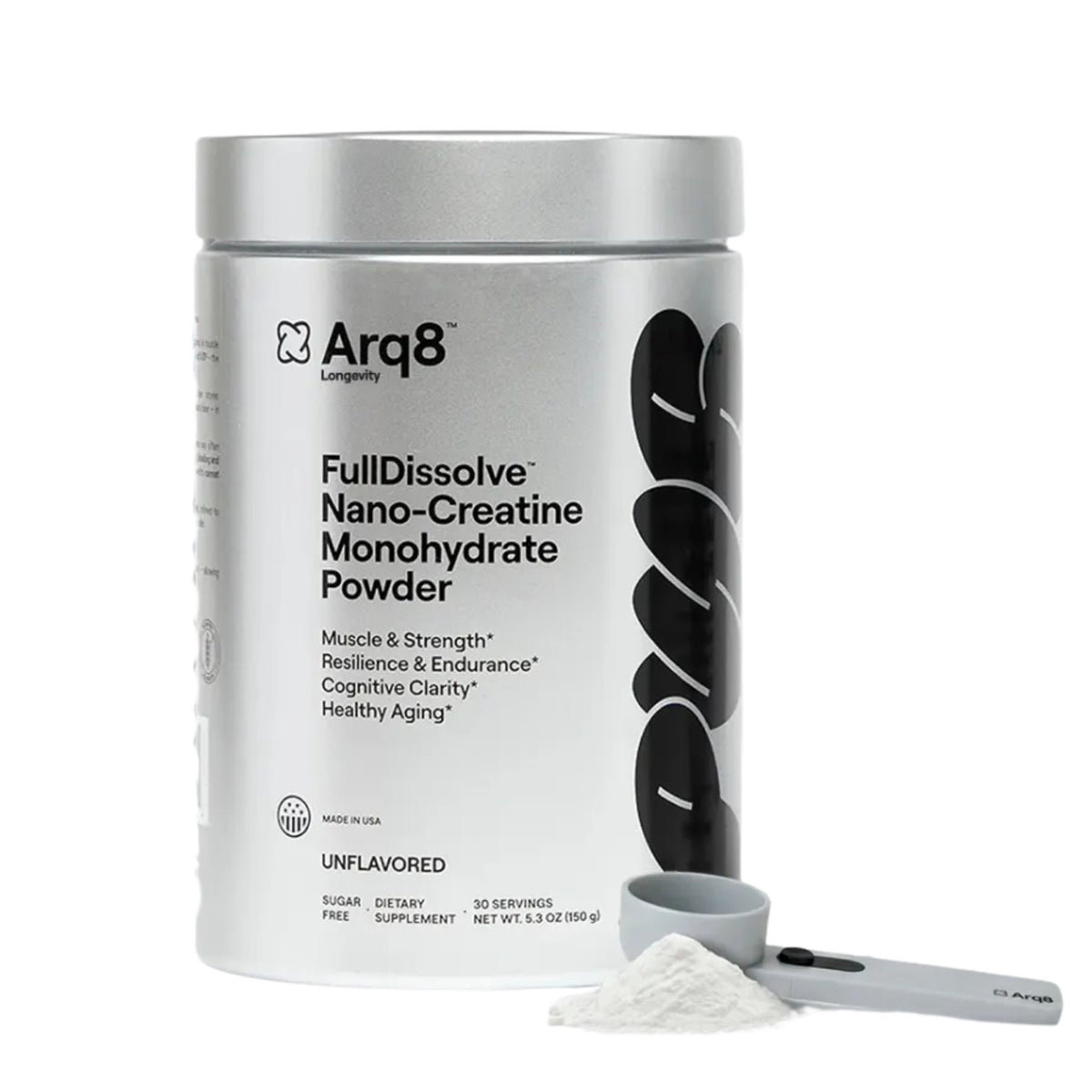Arq8, FullDissolve™ Nano-Creatine Monohydrate Powder, 30 Servings UPC 850081849001 | Hilife Vitamins