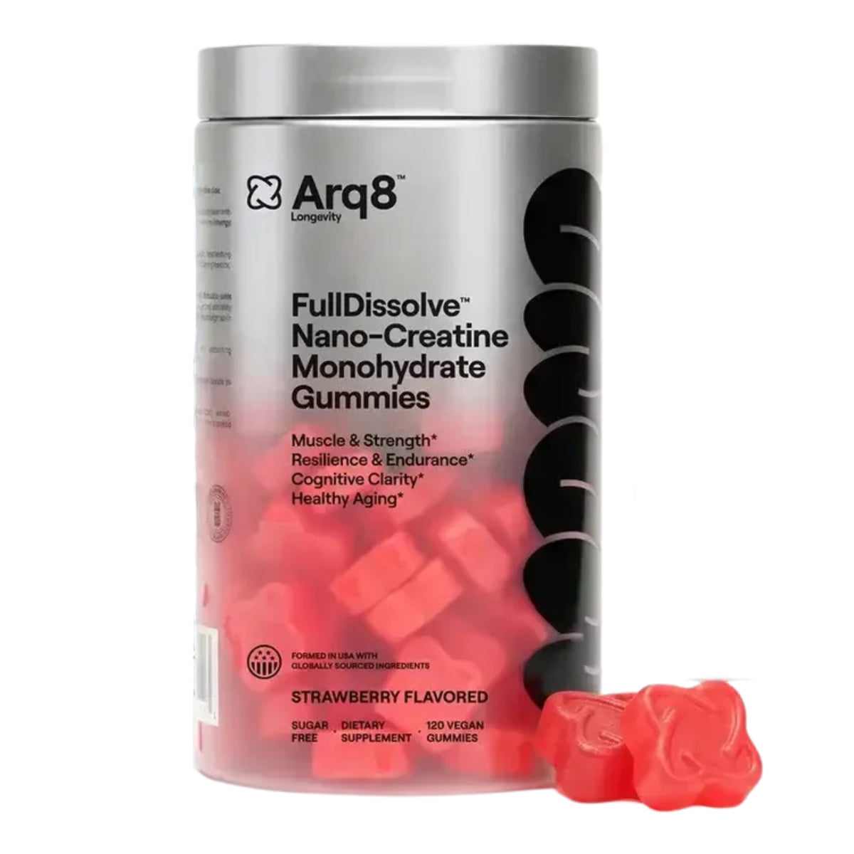 Arq8, FullDissolve™ Nano-Creatine Monohydrate Gummies, Mango Flavor, 120 Vegan Gummies UPC 850081849063 | Hilife Vitamins