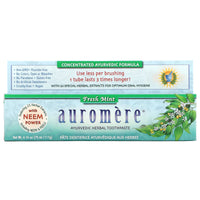 Auromere Imports, Toothpaste Freshmint, 4.16 Oz UPC 027275200041 | HiLife Vitamins