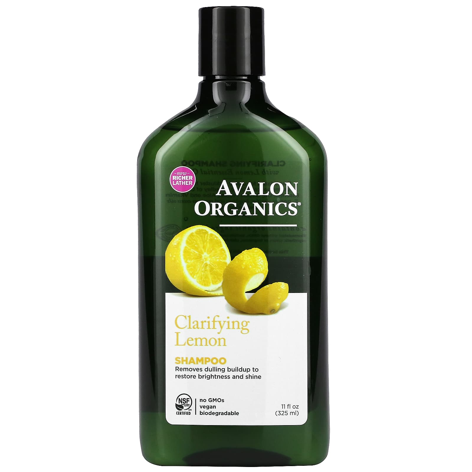 Avalon Organics, Lemon Clarifying Shampoo, 11 Oz UPC 654749351055 | HiLife Vitamins
