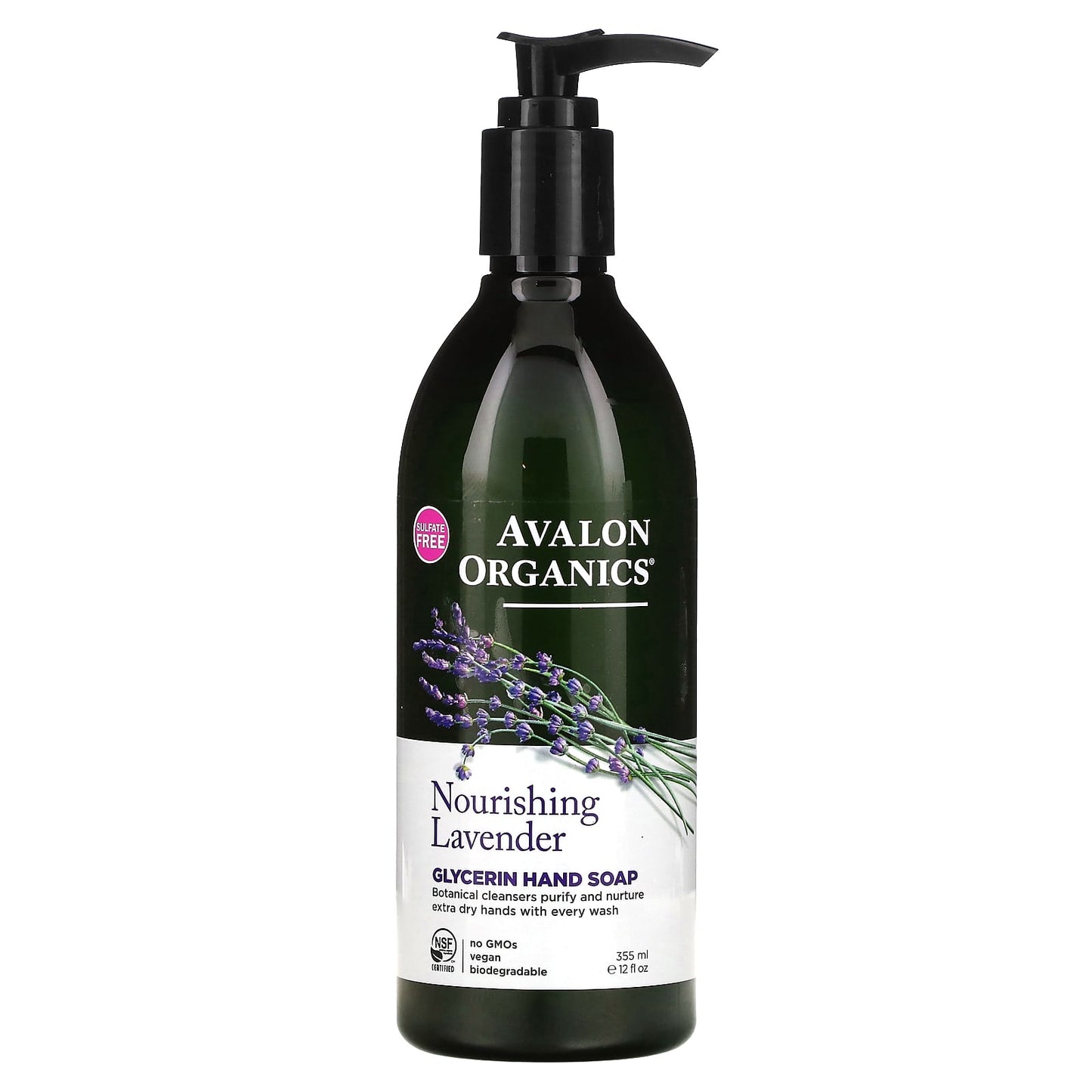 Avalon Organics, Glycerin Hand Soap Lavender, 12 Oz UPC 654749354308 | HiLife Vitamins