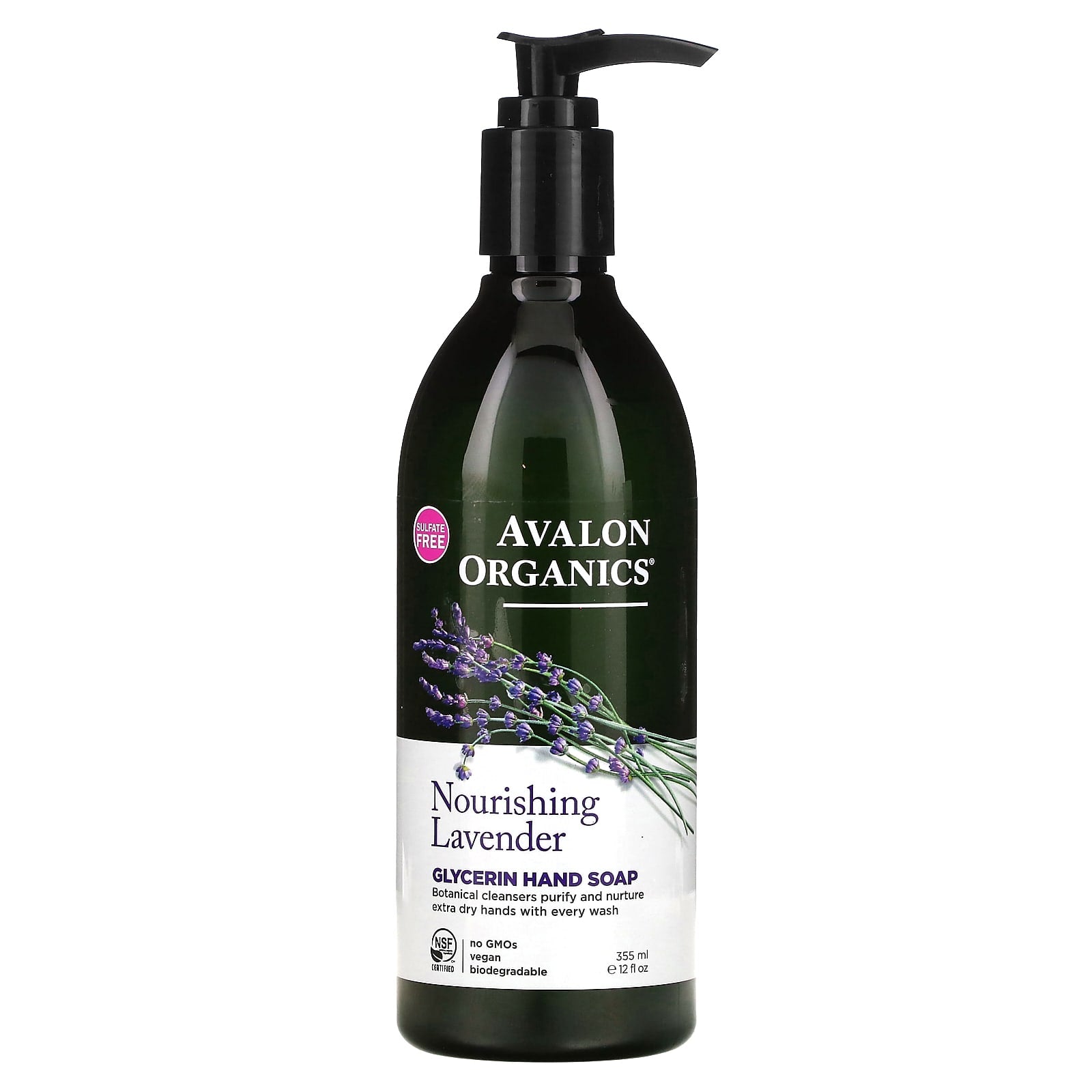 Avalon Organics, Glycerin Hand Soap Lavender, 12 Oz UPC 654749354308 | HiLife Vitamins