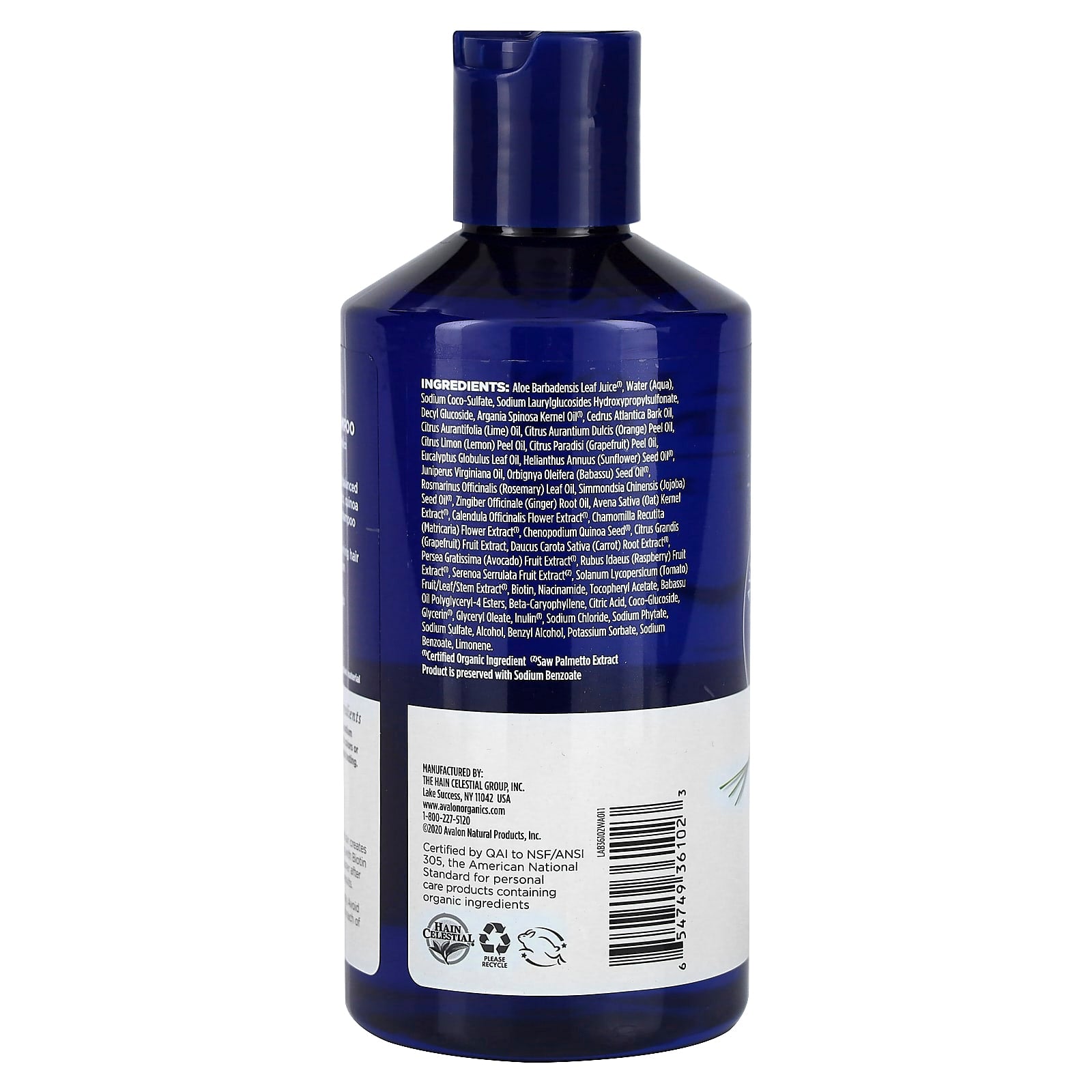 Avalon Organics, Shampoo Biotin B-Complex - Thickening, 14 Oz UPC 654749361023 | HiLife Vitamins