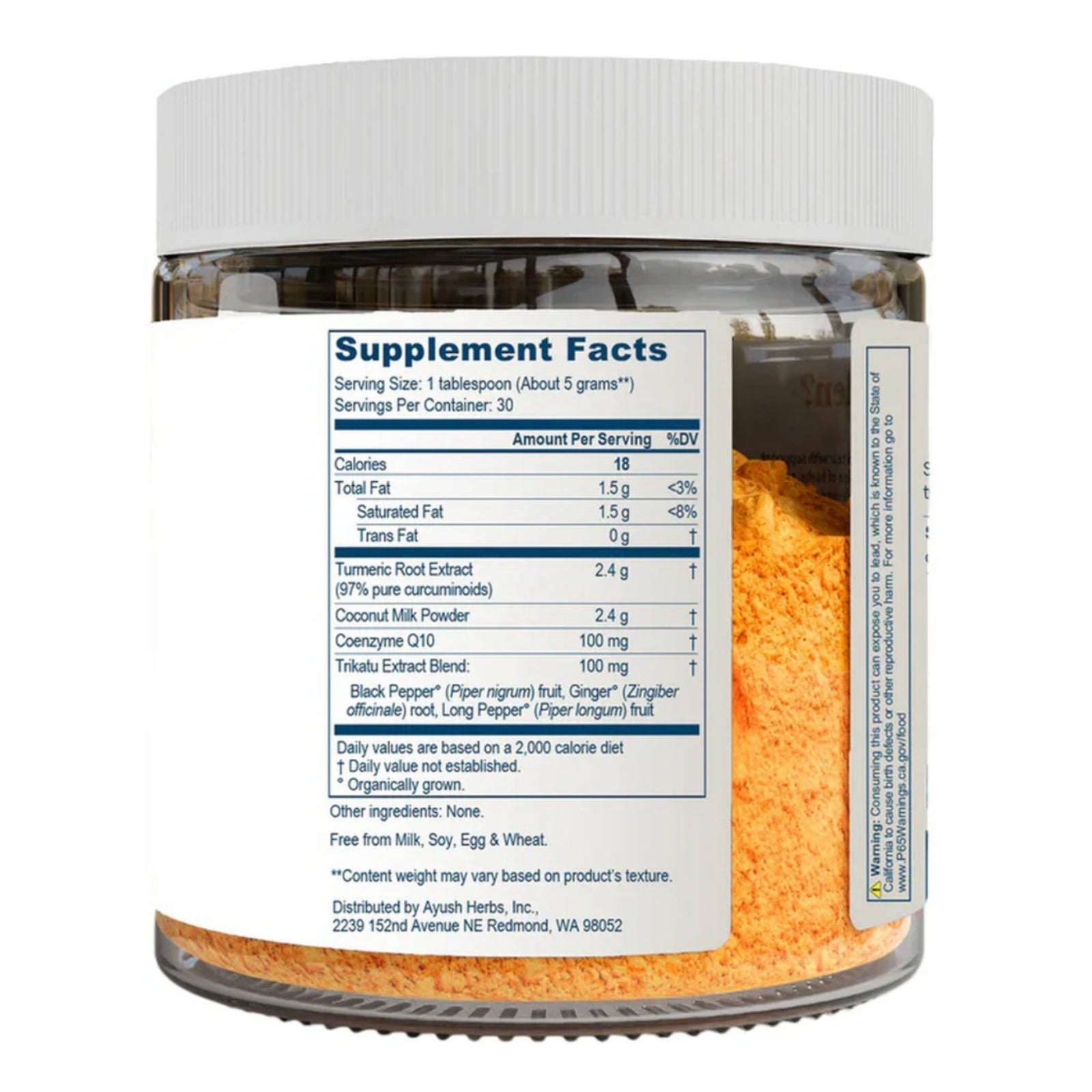 Ayush Herbs, CoCurcumin, 5.2 OZ (150g) Powder Blend UPC 891501001463 | HiLife Vitamins