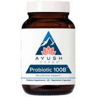 Ayush Herbs, Probiotic 100B, 60 Capsules UPC 891501001470 | HiLife Vitamins
