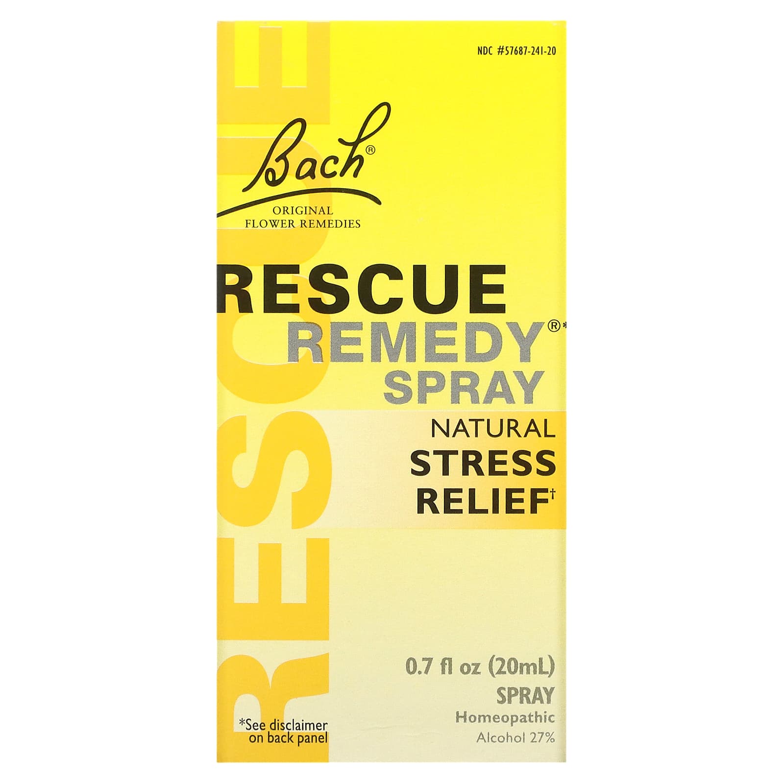 Bach Flower, Rescue Remedy Spray, 20 Liquid UPC 741273013952 | Hilife Vitamins