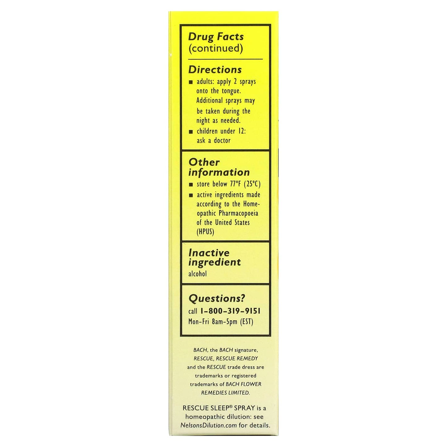 Bach Flower, Rescue Sleep, 20 Liquid UPC 741273014492 | Hilife Vitamins