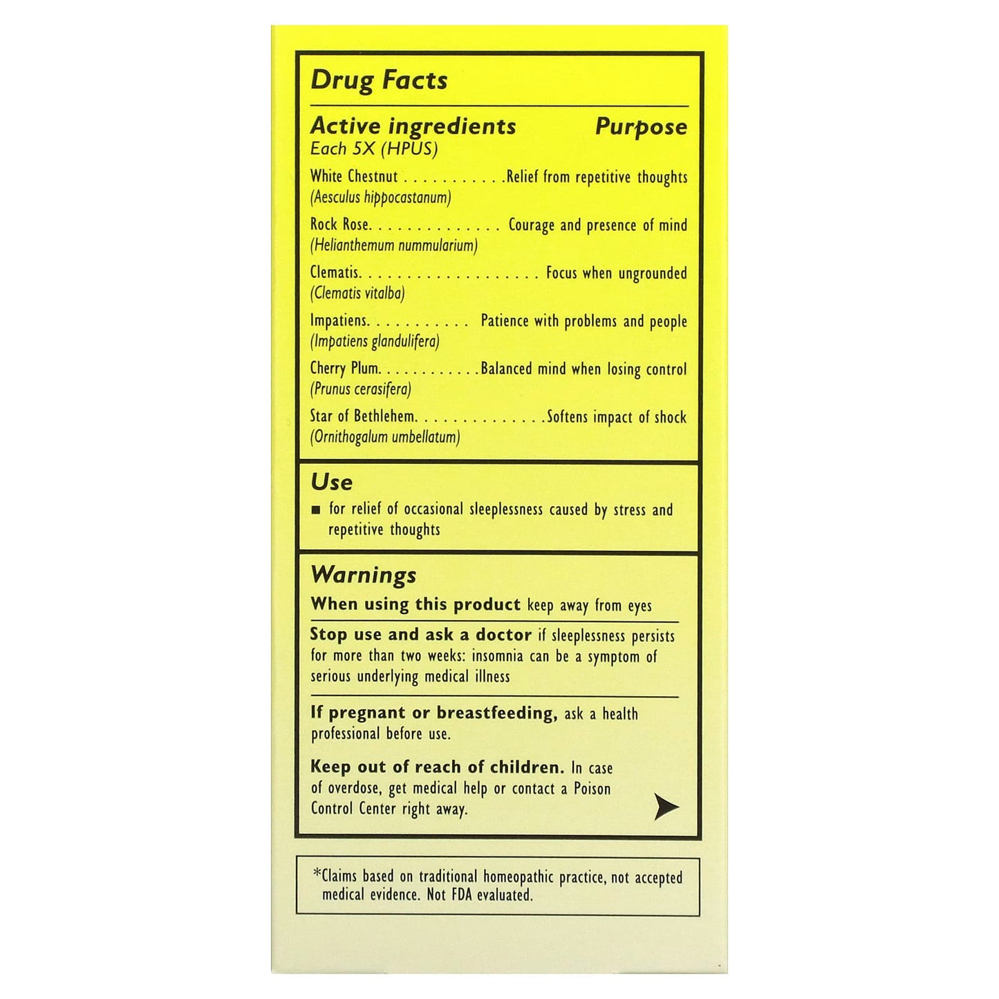 Bach Flower, Rescue Sleep, 20 Liquid UPC 741273014492 | Hilife Vitamins