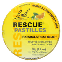 Bach Flower, Rescue Remedy Pastilles Orange, 50 Liquid UPC 741273014515 | Hilife Vitamins