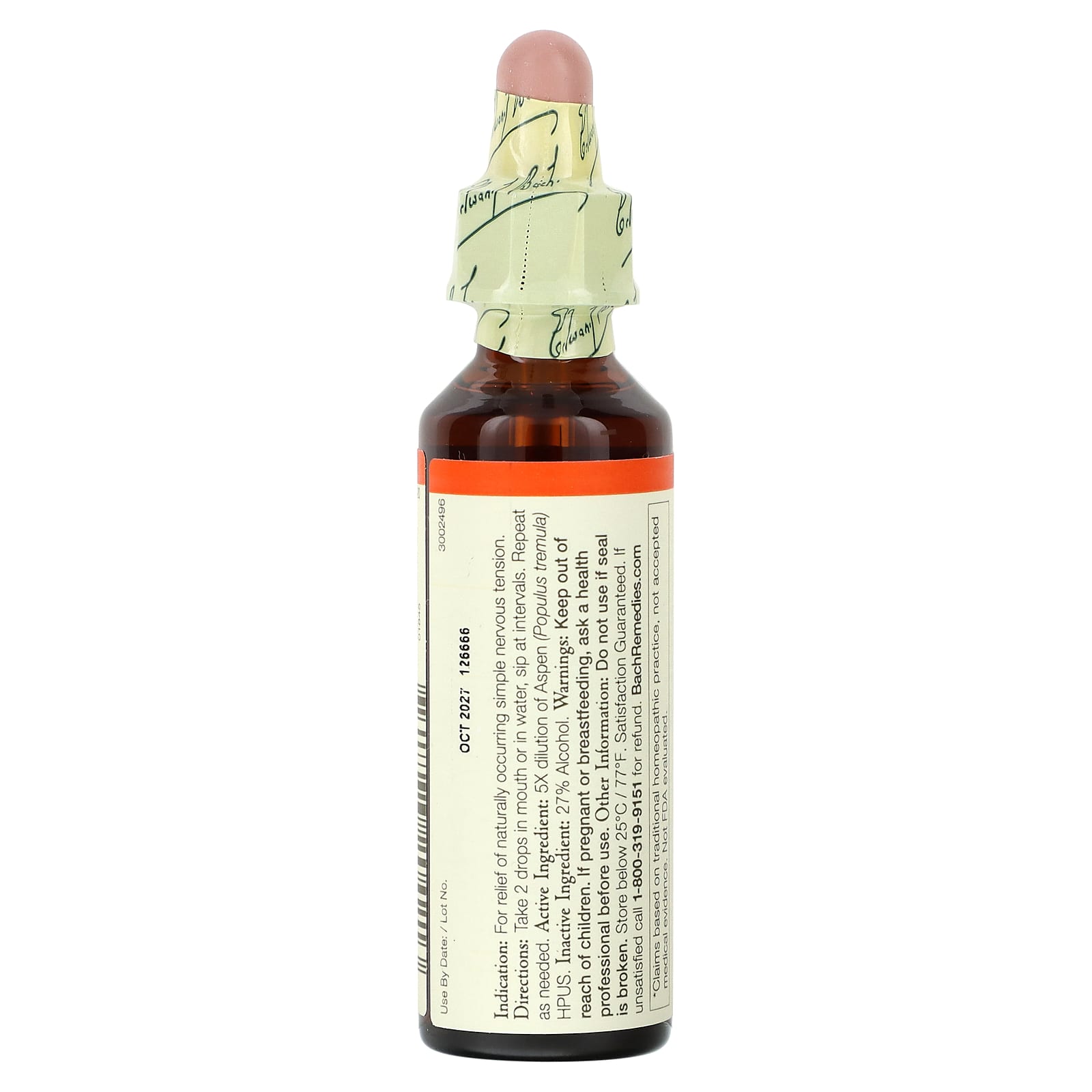 Bach Flower, Flower Essence Aspen, 20 UPC 741273204213 | Hilife Vitamins