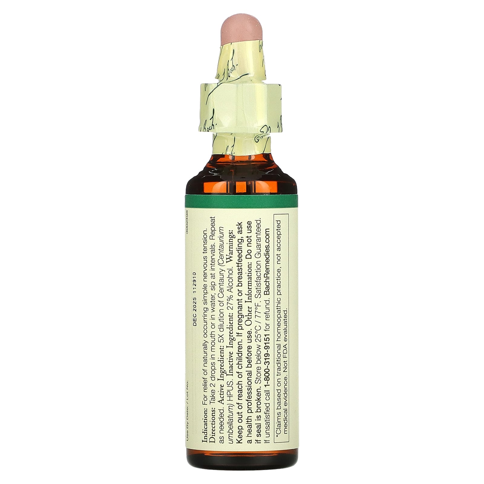 Bach Flower, Flower Essence Centaury, .7 oz Liquid UPC 741273204411 | Hilife Vitamins